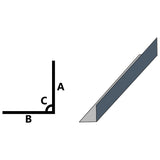 NNEVL L-shape 90° Angle Sheets 5 pcs Aluminium Anthracite 170cm 30x30 mm