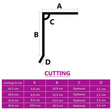 NNEVL L-shape Roof Edge Plates 5 pcs Aluminium Anthracite 170cm