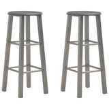 NNEVL Bar Stools 2 pcs Anthracite MDF