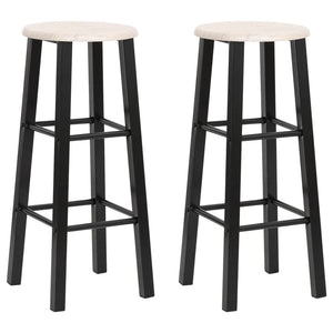 NNEVL Bar Stools 2 pcs Black MDF