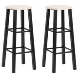 NNEVL Bar Stools 2 pcs Black MDF