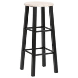 NNEVL Bar Stools 2 pcs Black MDF