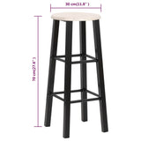 NNEVL Bar Stools 2 pcs Black MDF