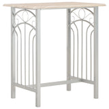 NNEVL 3 Piece Bar Set Wood and Steel