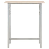 NNEVL 3 Piece Bar Set Wood and Steel