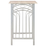 NNEVL 3 Piece Bar Set Wood and Steel