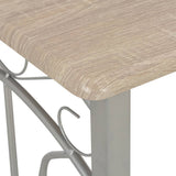 NNEVL 3 Piece Bar Set Wood and Steel