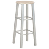 NNEVL 3 Piece Bar Set Wood and Steel