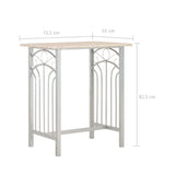 NNEVL 3 Piece Bar Set Wood and Steel
