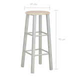 NNEVL 3 Piece Bar Set Wood and Steel