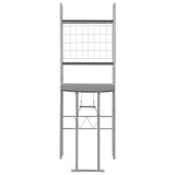 NNEVL 3 Piece Folding Dining Set with Storage Rack MDF and Steel Black