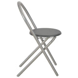NNEVL 3 Piece Folding Dining Set with Storage Rack MDF and Steel Black
