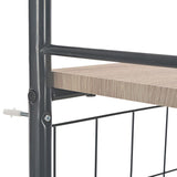 NNEVL 3 Piece Folding Dining Set with Storage Rack MDF and Steel