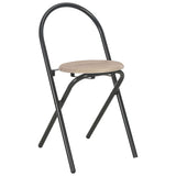 NNEVL 3 Piece Folding Dining Set with Storage Rack MDF and Steel