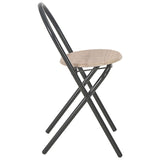 NNEVL 3 Piece Folding Dining Set with Storage Rack MDF and Steel