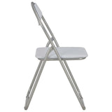 NNEVL Folding Dining Chairs 6 pcs White Faux Leather