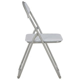 NNEVL Folding Dining Chairs 6 pcs White Faux Leather