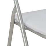 NNEVL Folding Dining Chairs 6 pcs White Faux Leather