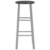 NNEVL Bar Stools 2 pcs Silver MDF