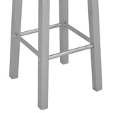 NNEVL Bar Stools 2 pcs Silver MDF