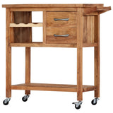 NNEVL Kitchen Trolley 80x45x91 cm Solid Acacia Wood