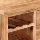 NNEVL Kitchen Trolley 80x45x91 cm Solid Acacia Wood