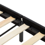 NNEVL Bed Frame White and Black Faux Leather 183x203 cm King Size