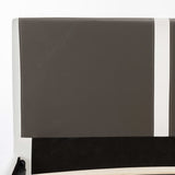 NNEVL Bed Frame Grey and White Faux Leather 183x203 cm King Size