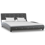 NNEVL Bed Frame Grey Faux Leather 137x187 cm Double Size
