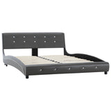 NNEVL Bed Frame Grey Faux Leather 137x187 cm Double Size