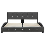 NNEVL Bed Frame Grey Faux Leather 137x187 cm Double Size