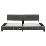 NNEVL Bed Frame Grey Faux Leather 183x203 cm King Size