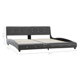 NNEVL Bed Frame Grey Faux Leather 183x203 cm King Size