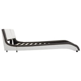 NNEVL Bed Frame Grey and White Faux Leather 137x187 cm Double Size