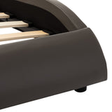 NNEVL Bed Frame Grey and White Faux Leather 137x187 cm Double Size