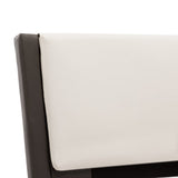 NNEVL Bed Frame Grey and White Faux Leather 137x187 cm Double Size