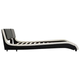 NNEVL Bed Frame White and Black Faux Leather 106x203 cm King Single Size