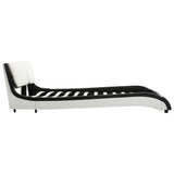 NNEVL Bed Frame Black and White Faux Leather 106x203 cm King Single Size