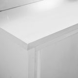NNEVL Work Table with Sliding Doors 120x50x(95-97) cm Stainless Steel
