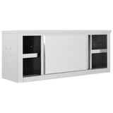 NNEVL Kitchen Wall Cabinet with Sliding Doors 120x40x50 cm Stainless Steel