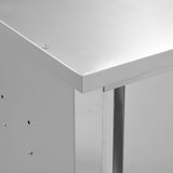 NNEVL Kitchen Wall Cabinet with Sliding Doors 120x40x50 cm Stainless Steel