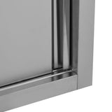 NNEVL Kitchen Wall Cabinet with Sliding Doors 120x40x50 cm Stainless Steel