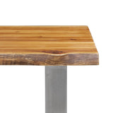 NNEVL Bench 160 cm Solid Acacia Wood and Stainless Steel