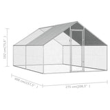 NNEVL Outdoor Chicken Cage 2.75x4x1.92 m Galvanised Steel