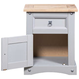 NNEVL Bedside Cabinet Mexican Pine Corona Range Grey 53x39x67 cm
