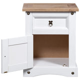 NNEVL Bedside Cabinet Mexican Pine Corona Range White 53x39x67 cm