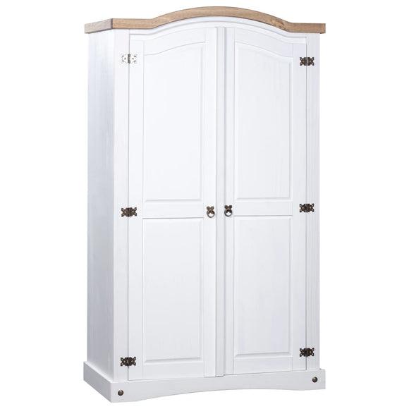 NNEVL Wardrobe Mexican Pine Corona Range 2 Doors White