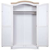 NNEVL Wardrobe Mexican Pine Corona Range 2 Doors White