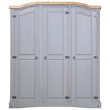 NNEVL Wardrobe Mexican Pine Corona Range 3 Doors Grey