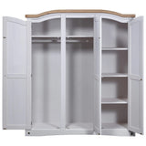 NNEVL Wardrobe Mexican Pine Corona Range 3 Doors White